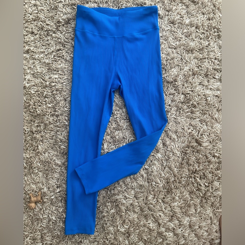 DKNY Blue Ribbed Leggings